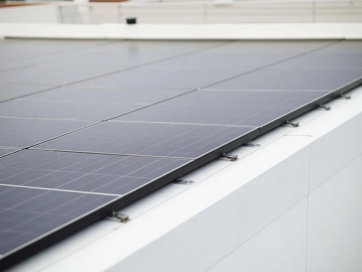 Moderne Photovoltaikanlage auf einem Wohnhausdach